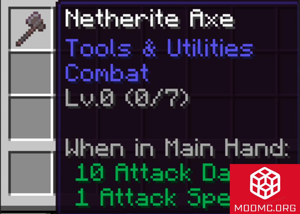 Топор из Мода на Зачарования в Майнкрафт