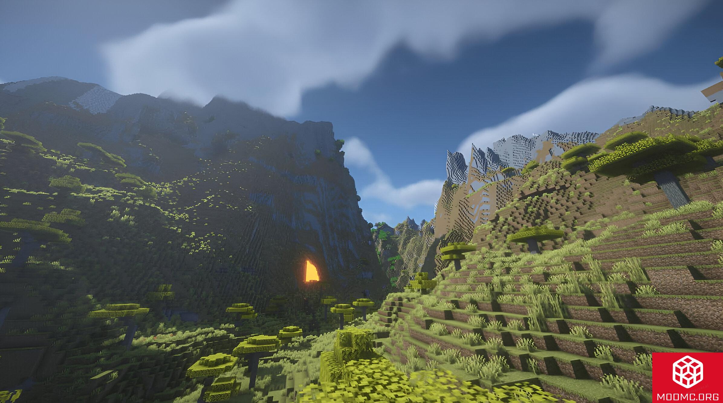 Горы из Мода на Красивую Генерацию в Майнкрафт