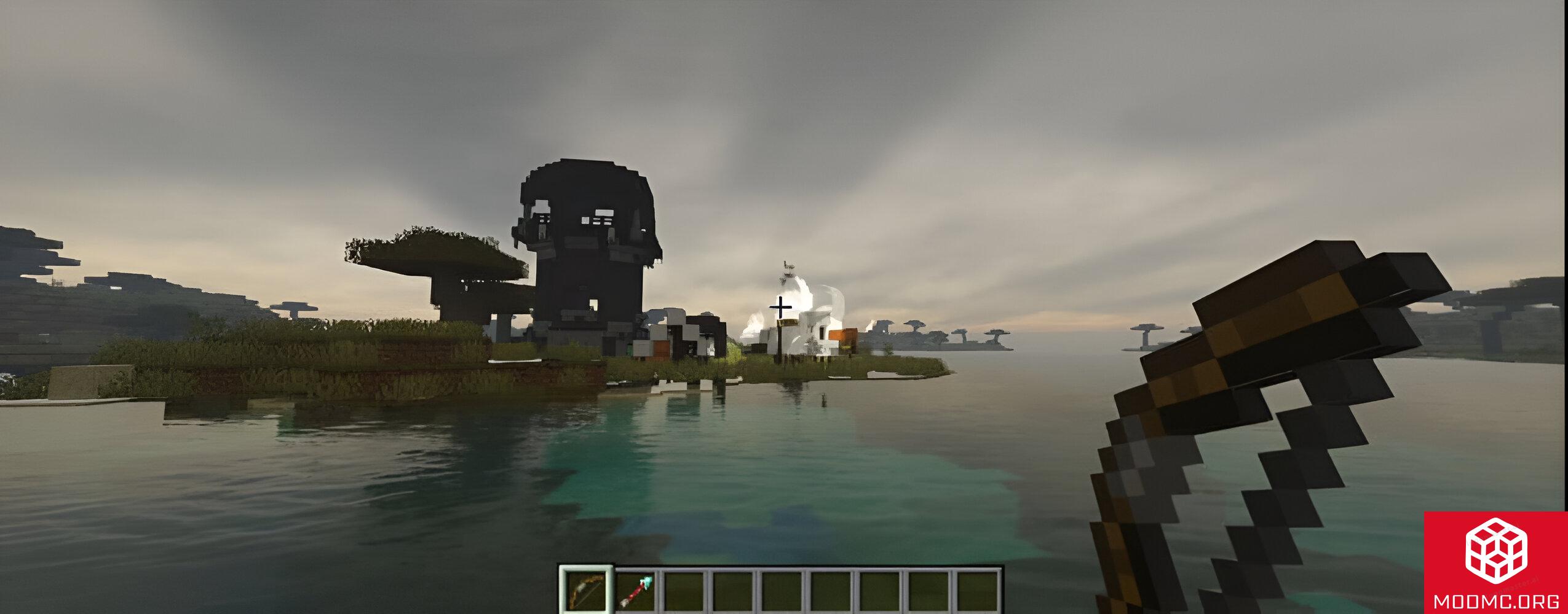 Лук из Мода Xtra Arrows в Майнкрафт 1.21.5