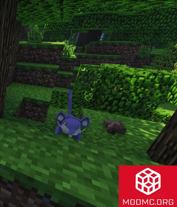 Покемон в Лесу из Мода Pixelmon в Майнкрафт