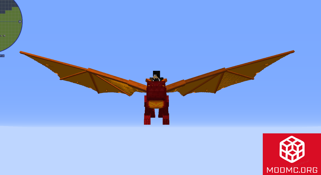Полет на Драконе в Моде Dragons в Майнкрафт