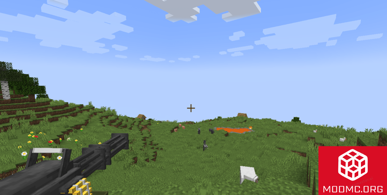 Пулемет из Мода на Оружие в Майнкрафт 1.21.5