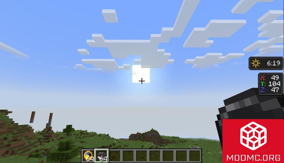 Подсказки из Мода на Часы в Майнкрафт