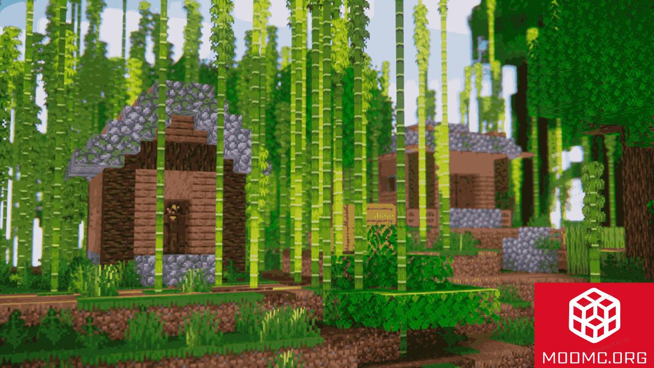 Село в Бамбуковых Лесах из Мода на Улучшенные Деревни в Майнкрафт