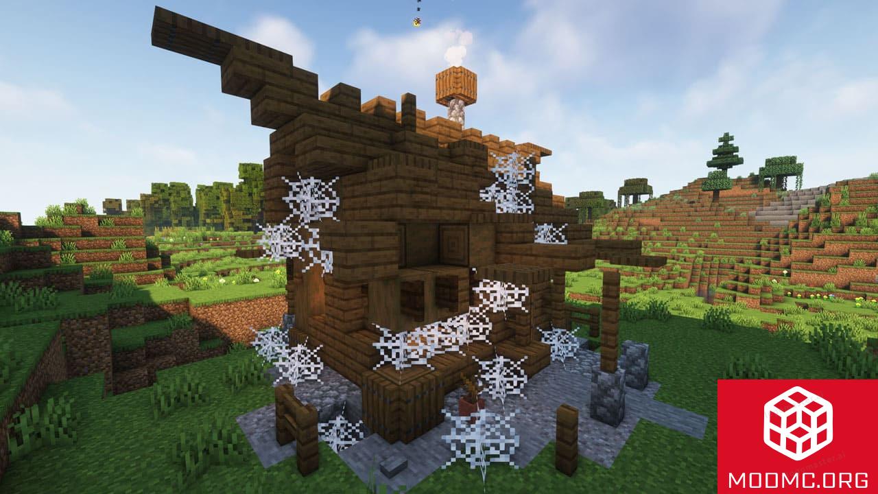Дом из Мода на Новые Деревни в Майнкрафт