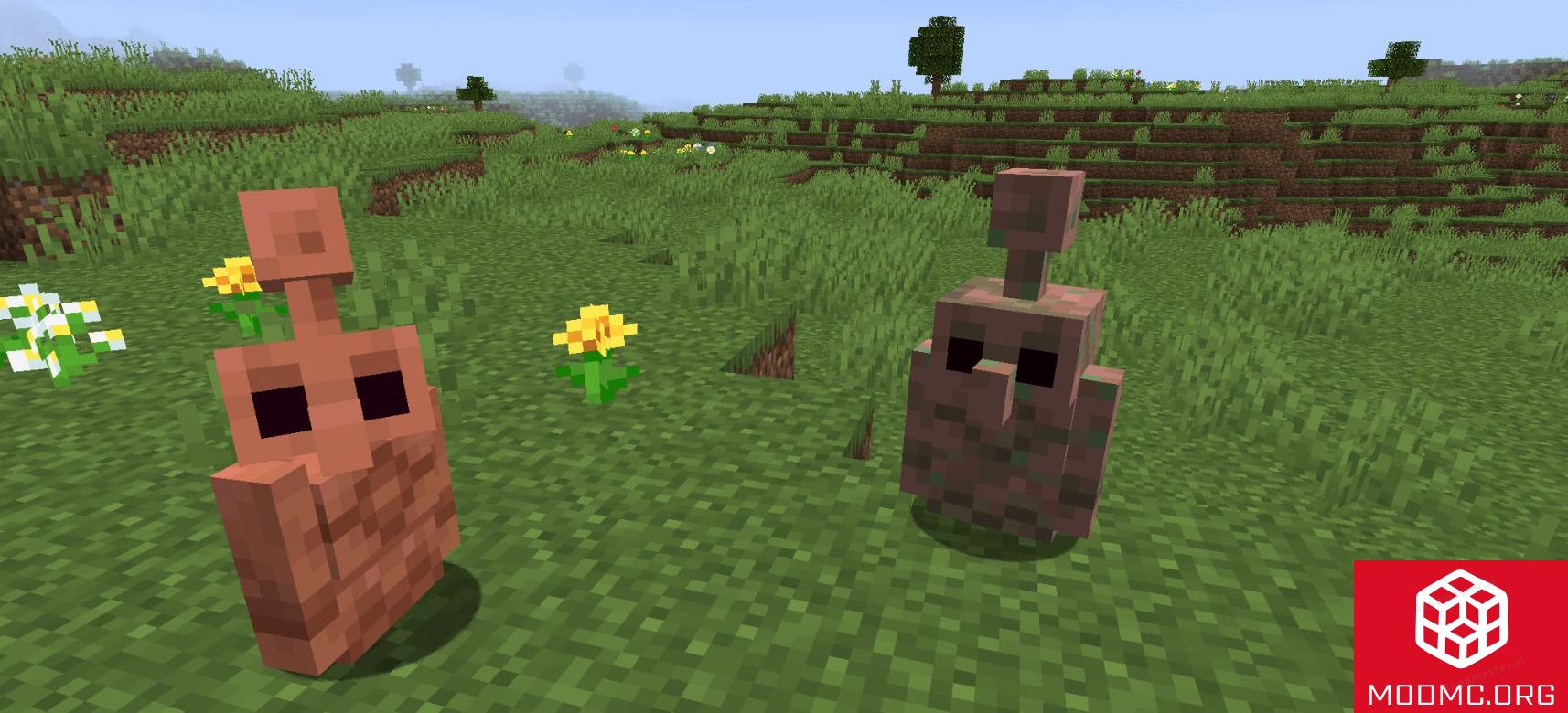 Голем из Мода на Удаленных Мобов в Майнкрафт