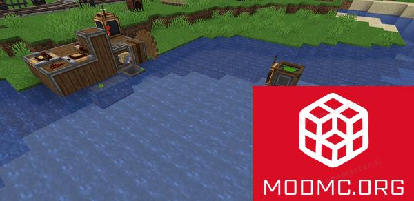 Блок из Мода на Рыбалку в Майнкрафт