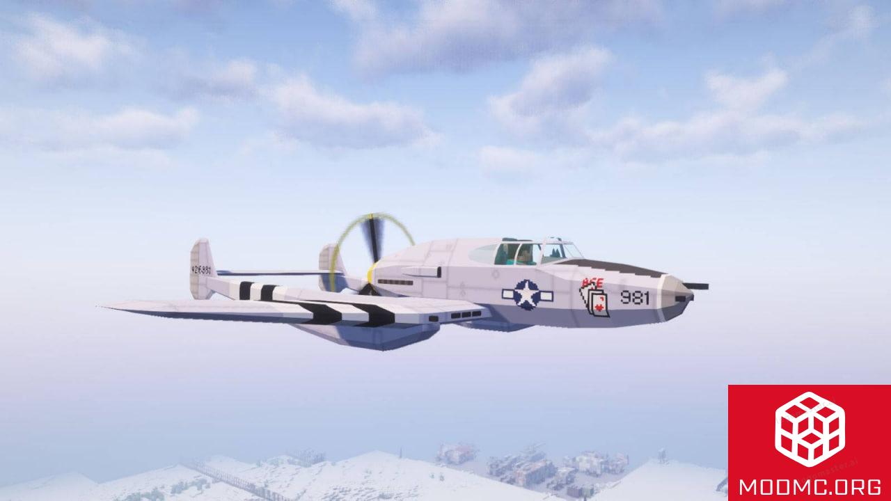 Истребитель из Мода Recurring Air War в Майнкрафт