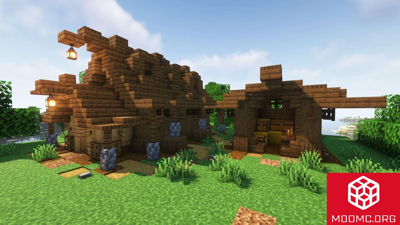 Постройки из Мода на Новые Деревни в Майнкрафт