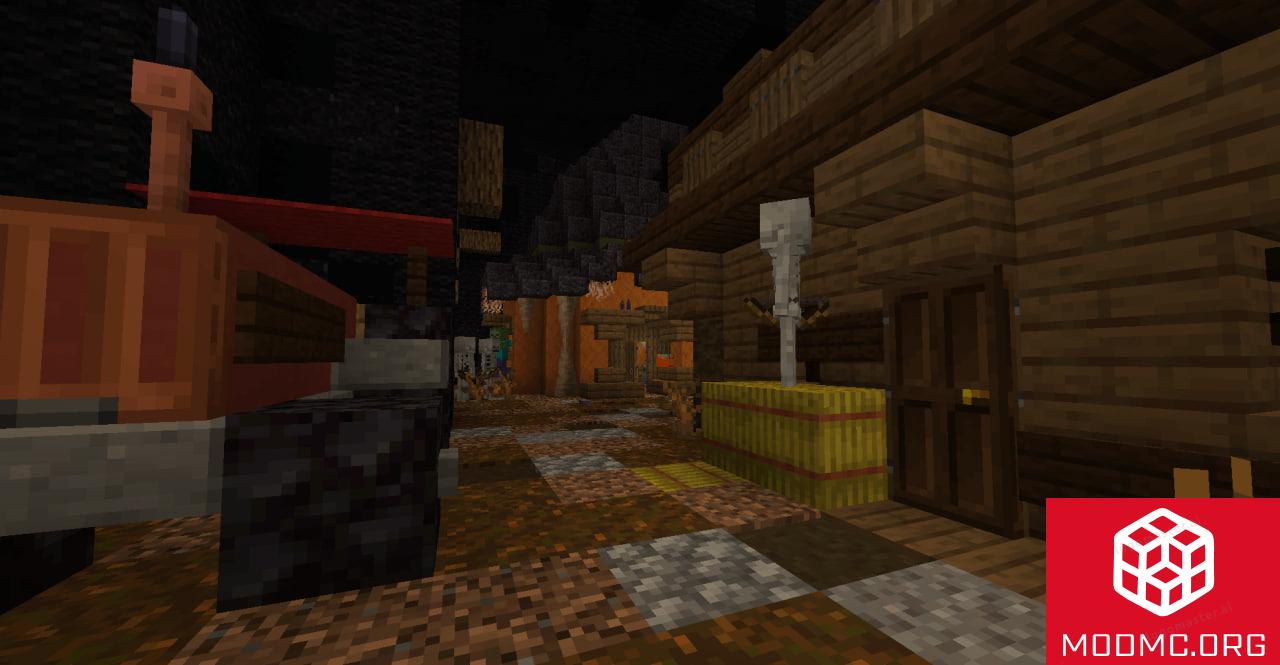 Измерение из Мода Dungeon Realm в Майнкрафт