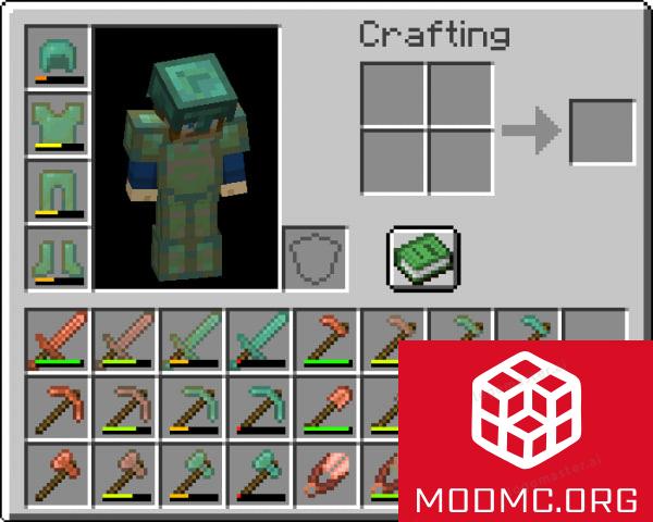 Медные Предметы из Мода Copper Equipment в Майнкрафт