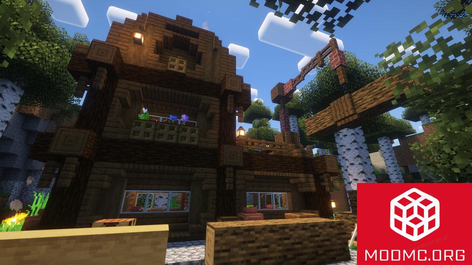 Дом из Мода Sawmill House в Майнкрафт