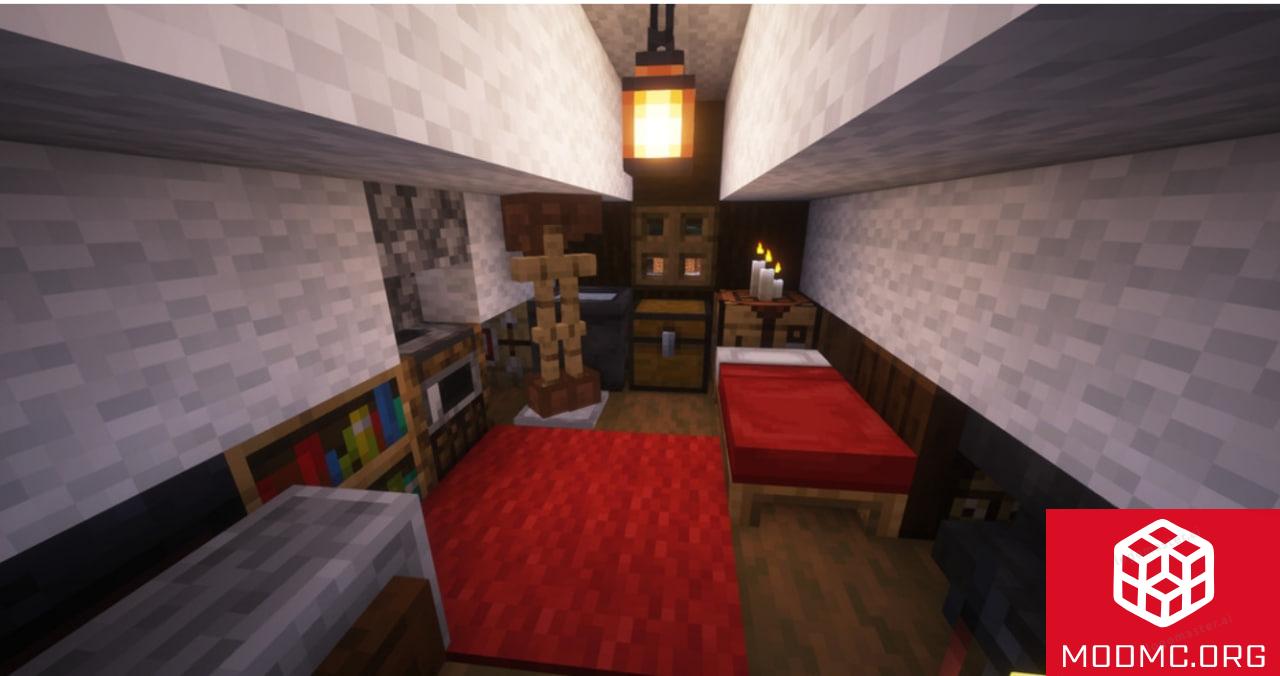 Интерьер из Мода Snowy Tents в Майнкрафт