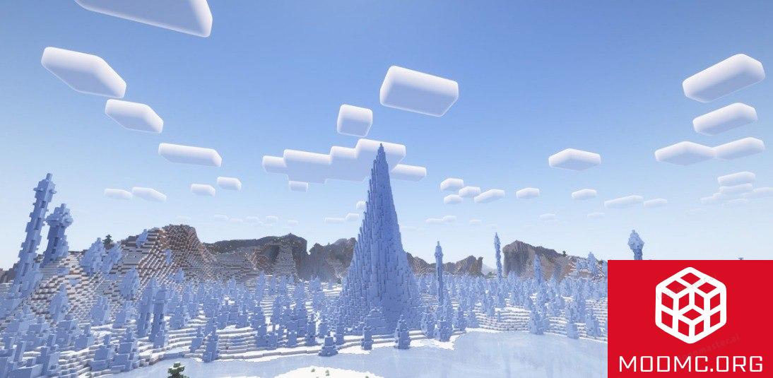 Лед из мода Giant Ice Spike в Майнкрафт