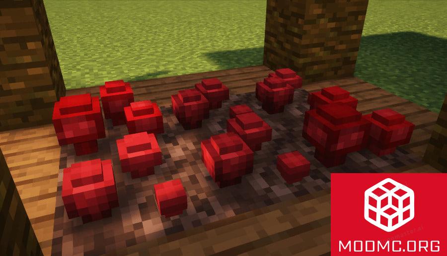 Растения из Мода 3D Farm в Майнкрафт