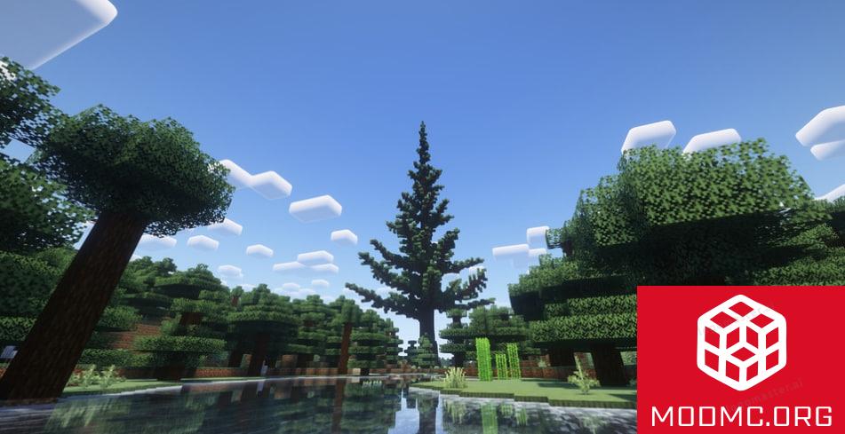 Дерево из Мода Giant Pine Tree в Майнкрафт