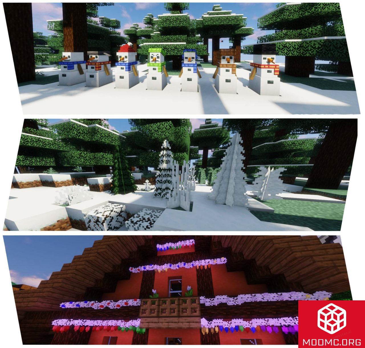 Текстуры из Мода на Новый Год в Майнкрафт