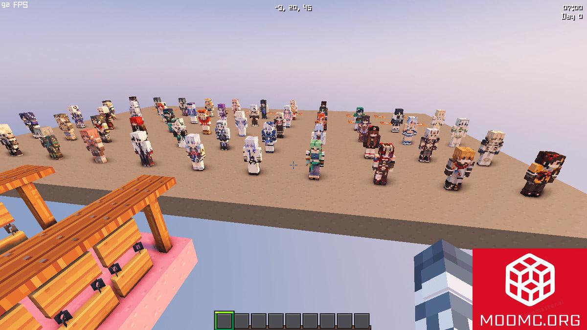 Мобы из Мода на Геншин в Майнкрафт