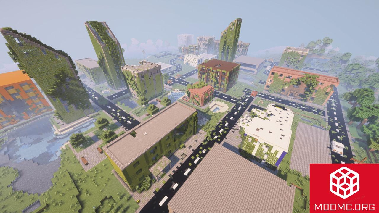 Постройки из Мода на Заброшки в Майнкрафт