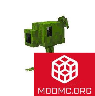 Растение из Мода Simple Peashooter в Майнкрафт